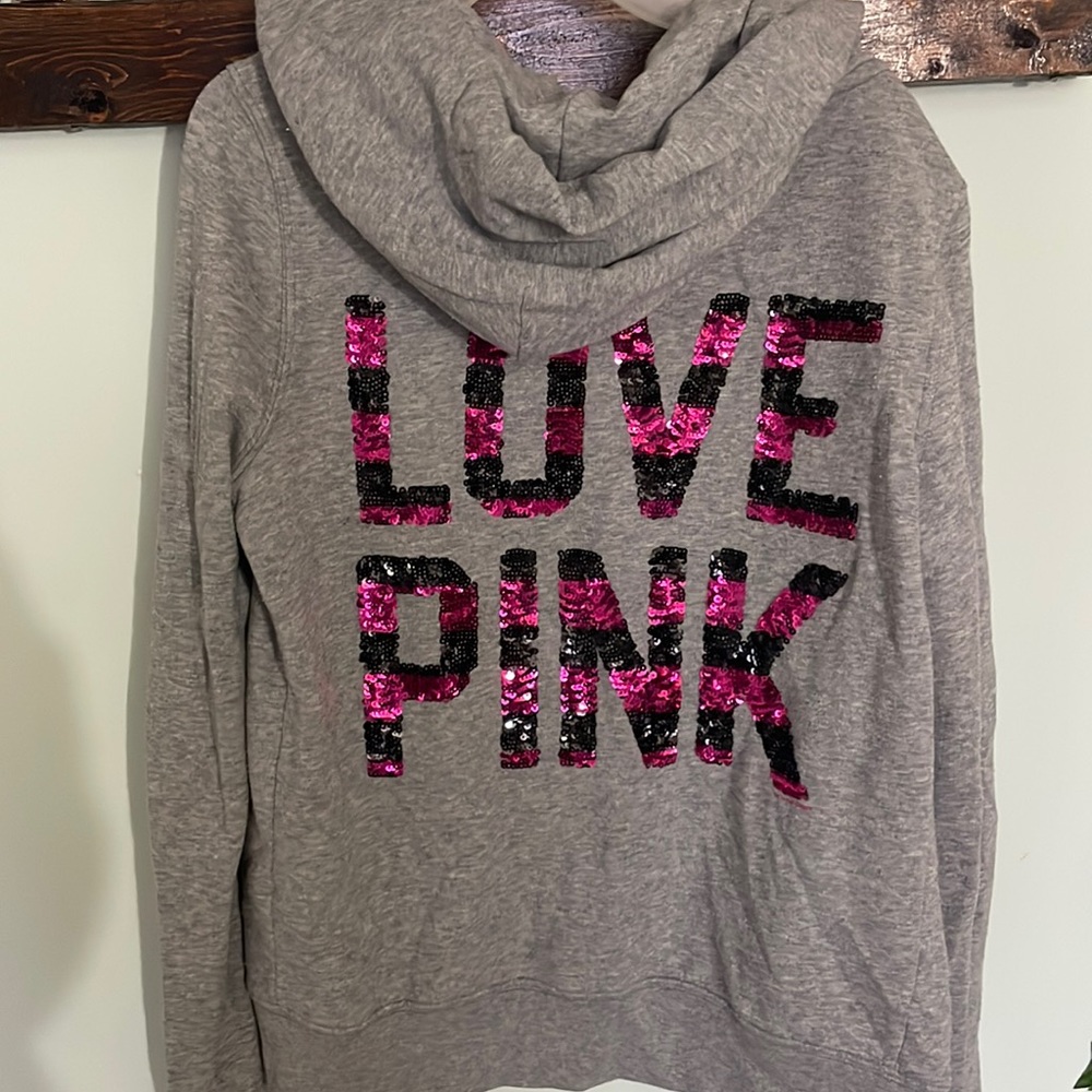 Victoria’s Secret pink sequin hoodie